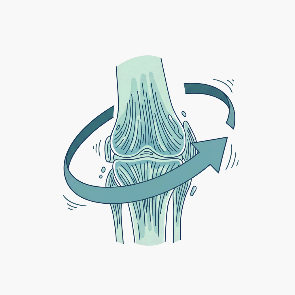 아침에 몸이 뻣뻣하게 느껴지는 자연스러운 이유를 표현한 뼈 일러스트레이션