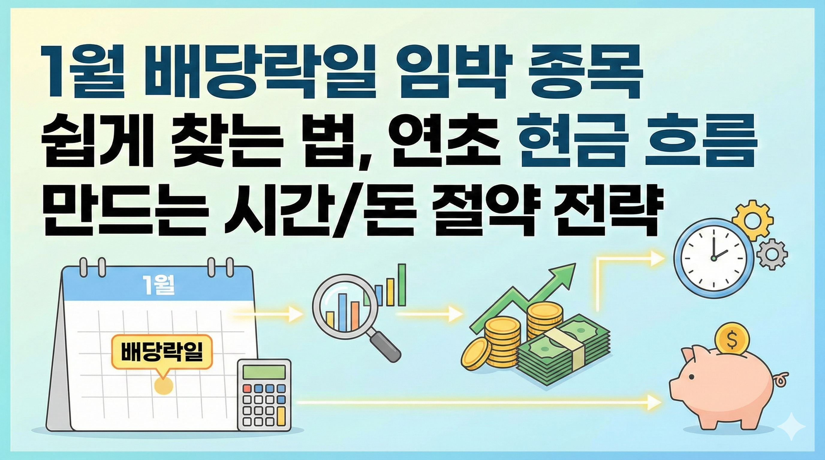 1월 배당락일 임박 종목 쉽게 찾는 법, 연초 현금 흐름 만드는 시간/돈 절약 전략