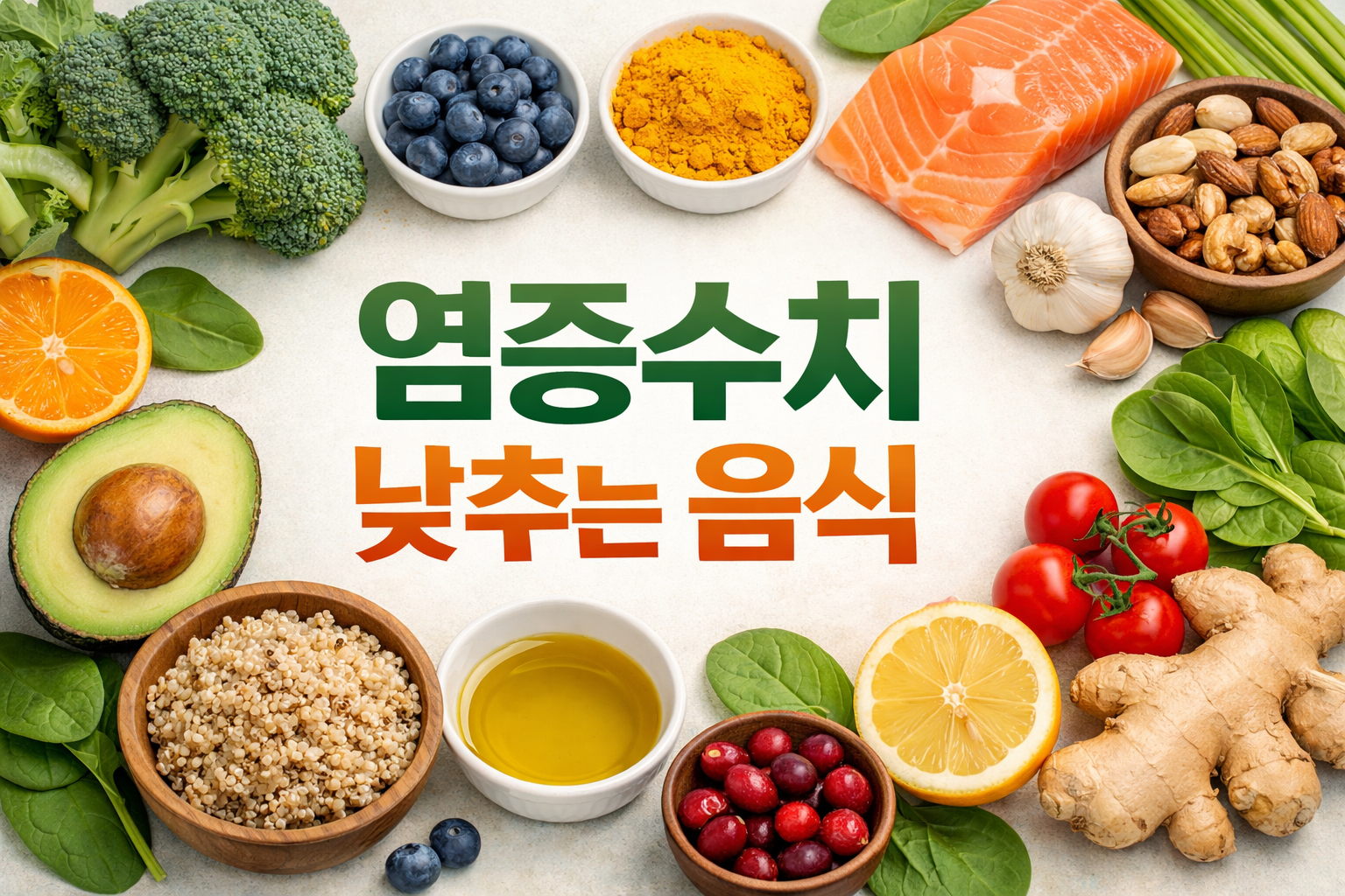 염증수치 낮추는 음식