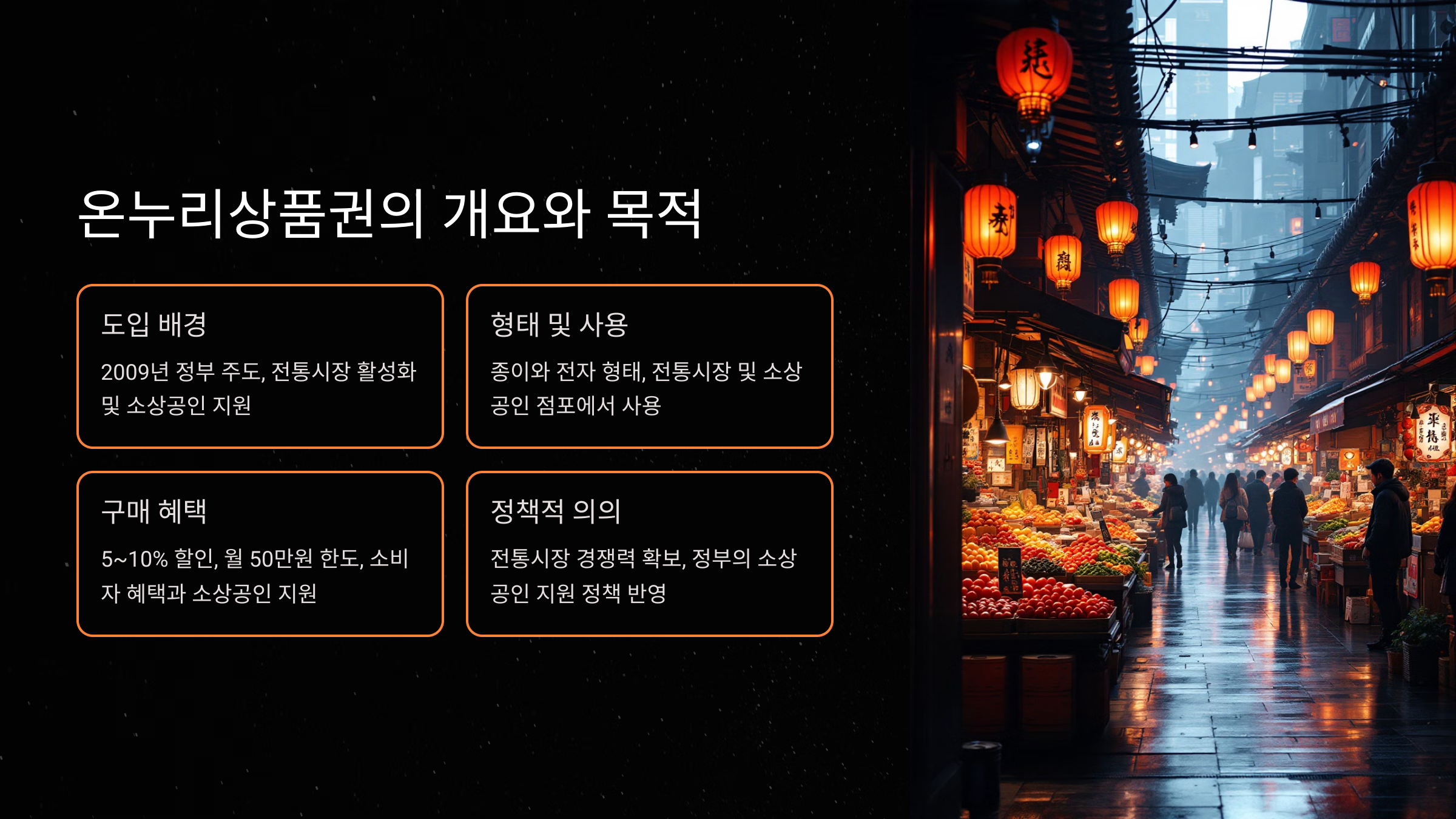 온누리상품권의 개요와 목적