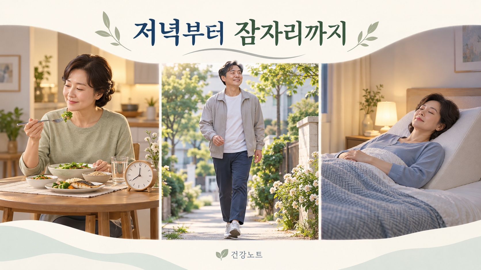 역류성 식도염 생활습관: 과식을 피하고 식후 바로 눕지 않는 관리. AI 제작 이미지