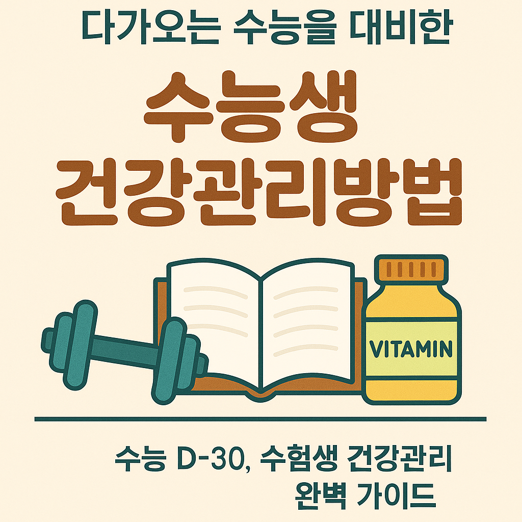 수능 수험생 건광관리법