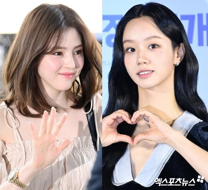 이 이미지에서는 두 사람이 공개 행사에서 서로 다른 분위기를 풍기고 있습니다.