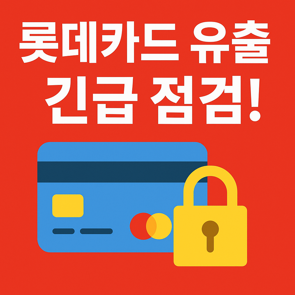롯데카드, 개인정보유출, 신용조회차단, 카드재발급, 보안설정