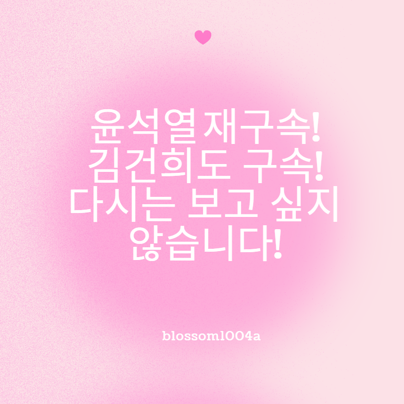 윤석열 재구속 !! 김건희도 구속!! 다시는 보고 싶지 않습니다.