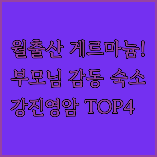 월출산 온천 게르마늄 효능과 부모님 ..