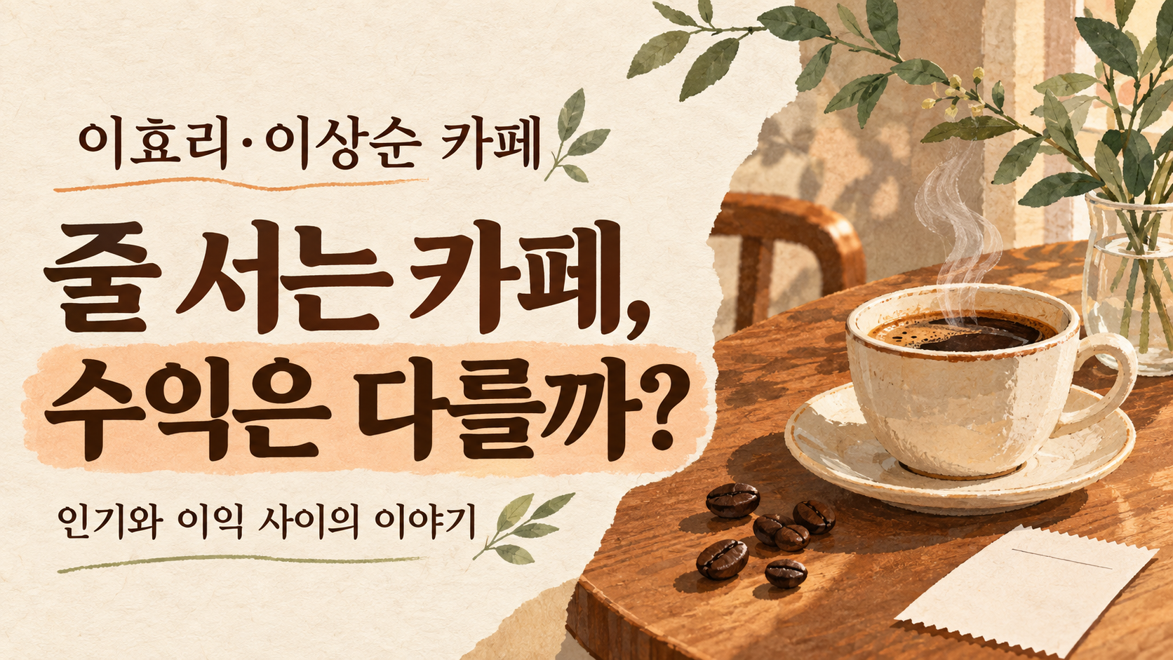 이효리 이상순 카페, 줄 서도 수익은 다를까?