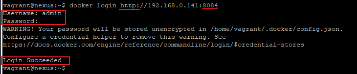 docker login을 insecrue로 하는 화면