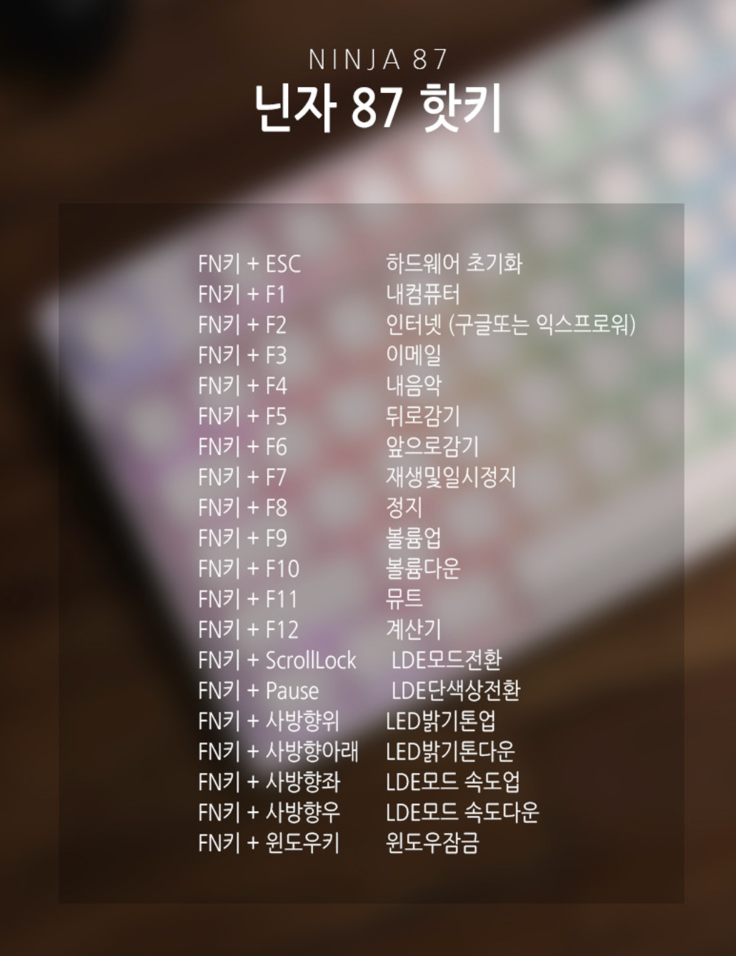 3만원대 기계식 키보드 추천 몬스타기어 닌자87