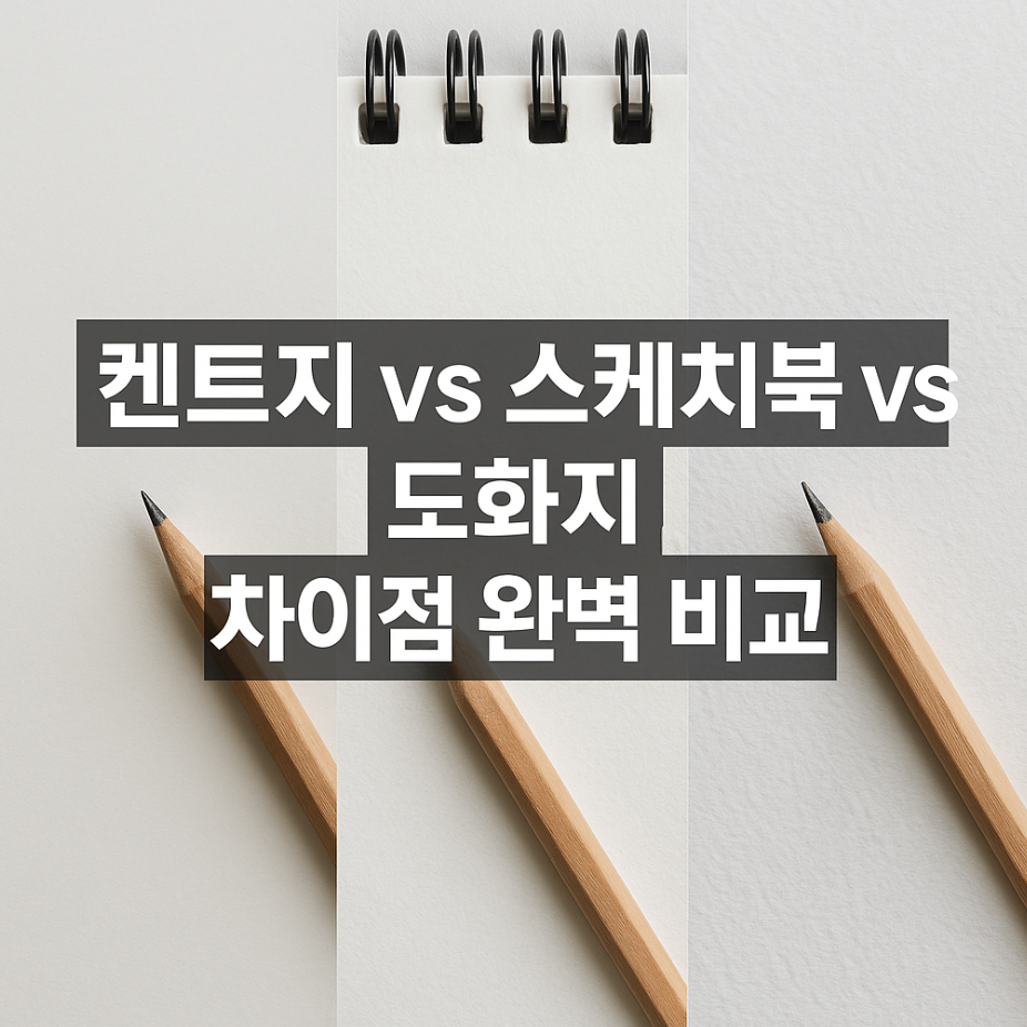 켄트지 vs 스케치북 vs 도화지, 차이점 완벽 비교