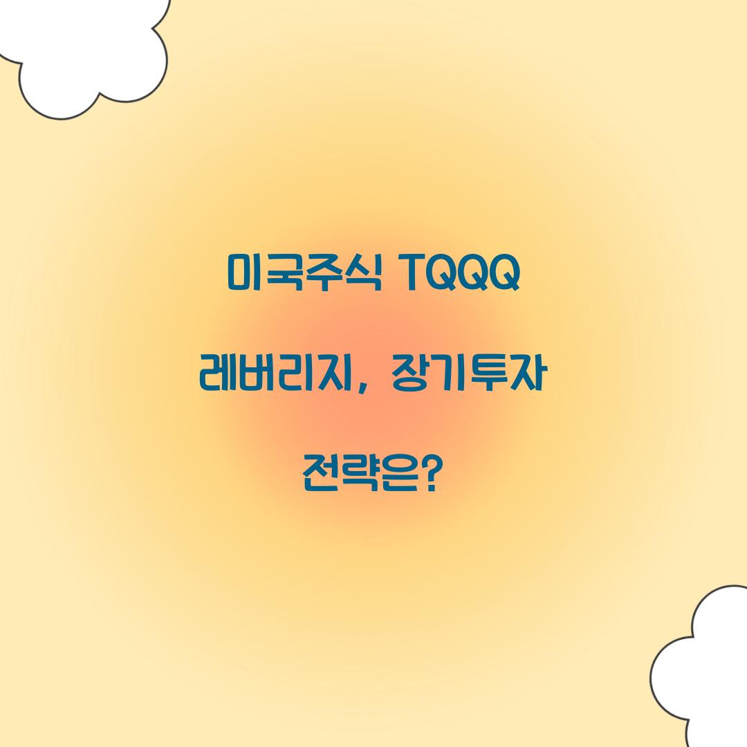 미국주식 TQQQ 레버리지