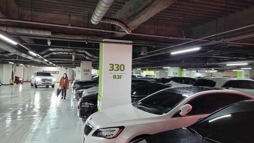 중랑천 장미축제 주차장 혼잡 상황