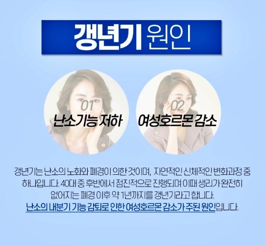 여자 갱년기 원인