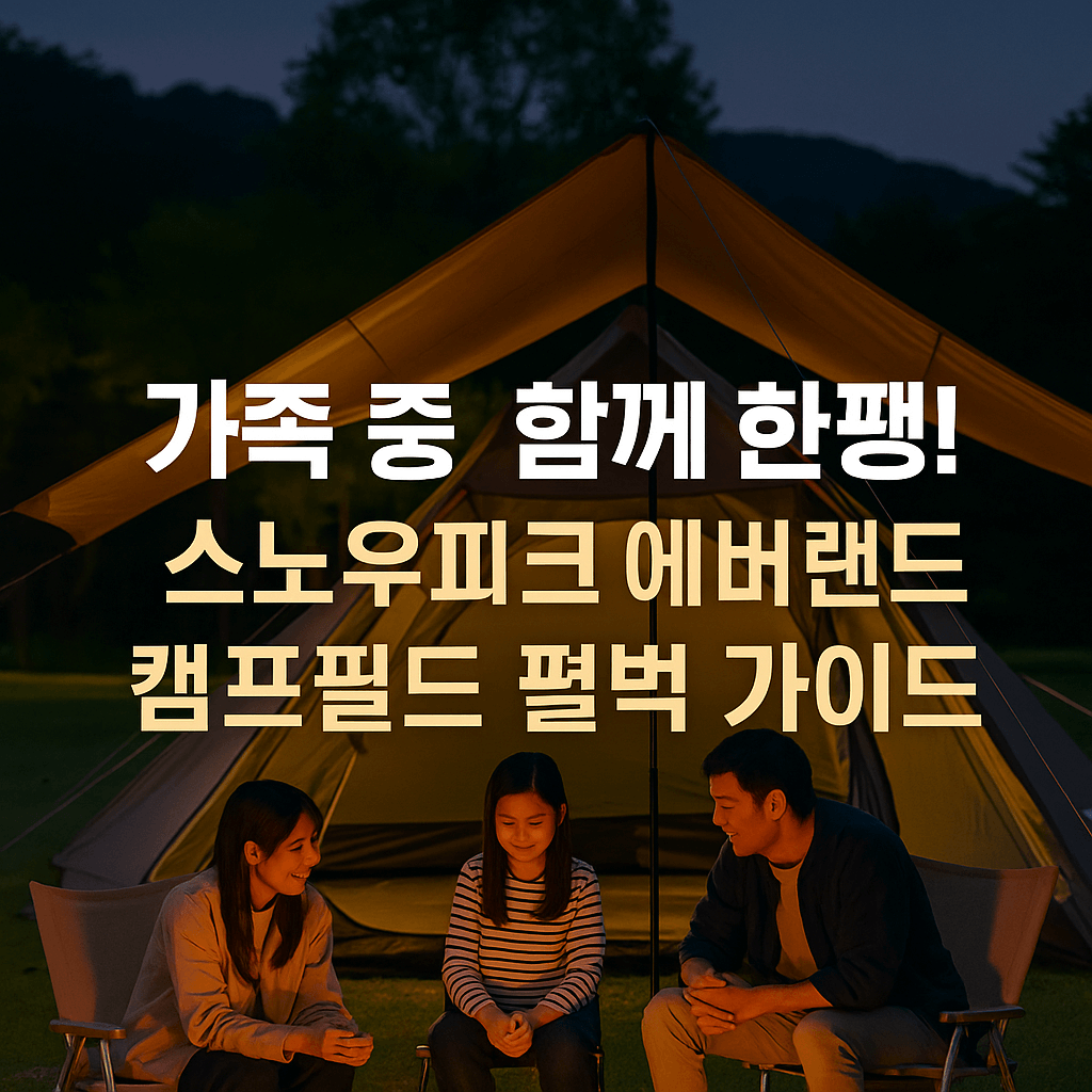 에버랜드 단지 내 자연 속 프리미엄 캠핑 체험 후기