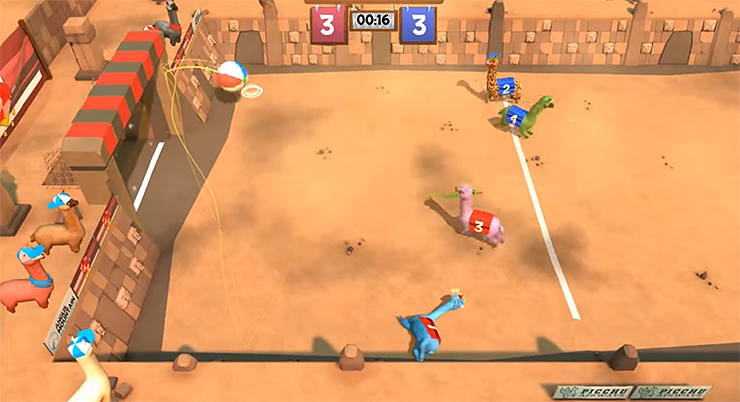 알파카-축구-올스타-축구하는-장면