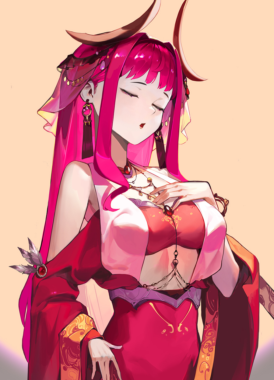 아트웍: 캐릭터 '빨간 드레스를 입은 귀족 여인'