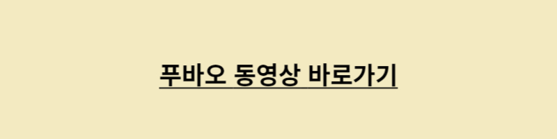 푸바오 동영상 바로가기(유튜브)