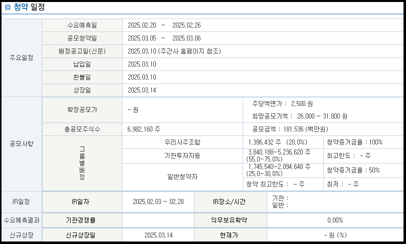 공모주 청약 일정