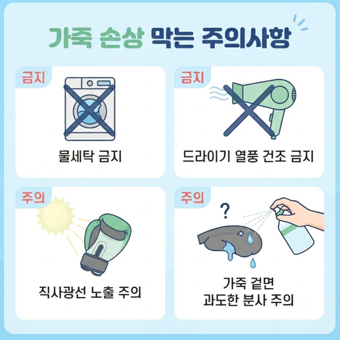 복싱 글러브 에탄올 소독법