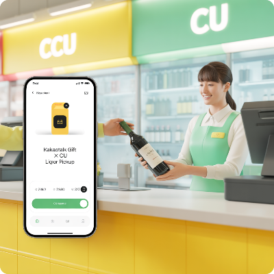 카카오톡 선물하기 전국 CU편의점 주류 픽업 서비스 이용 결제 방법 이미지