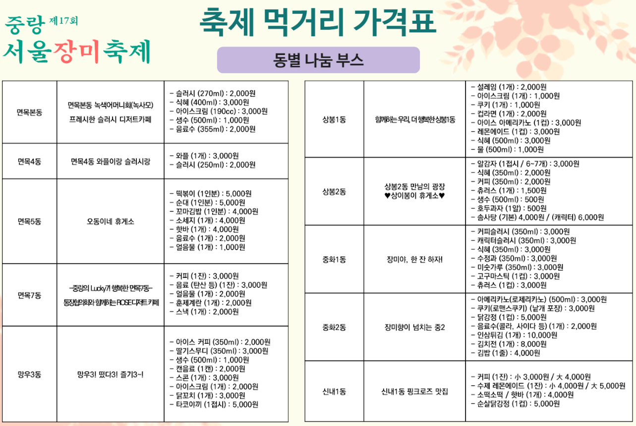 중랑 서울장미축제