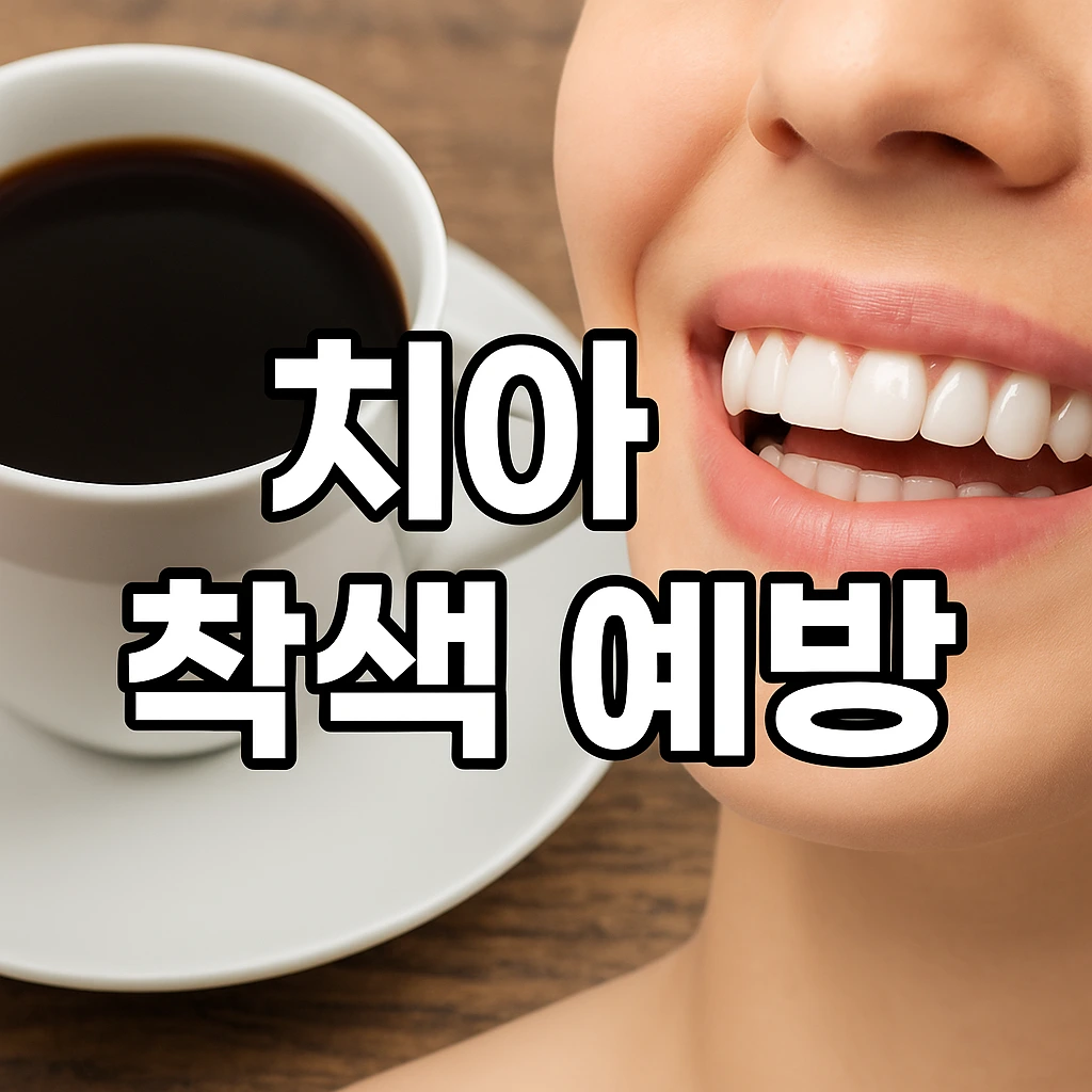 커피로 인한 치아 착색 예방하는데 도움이 되는 방법.