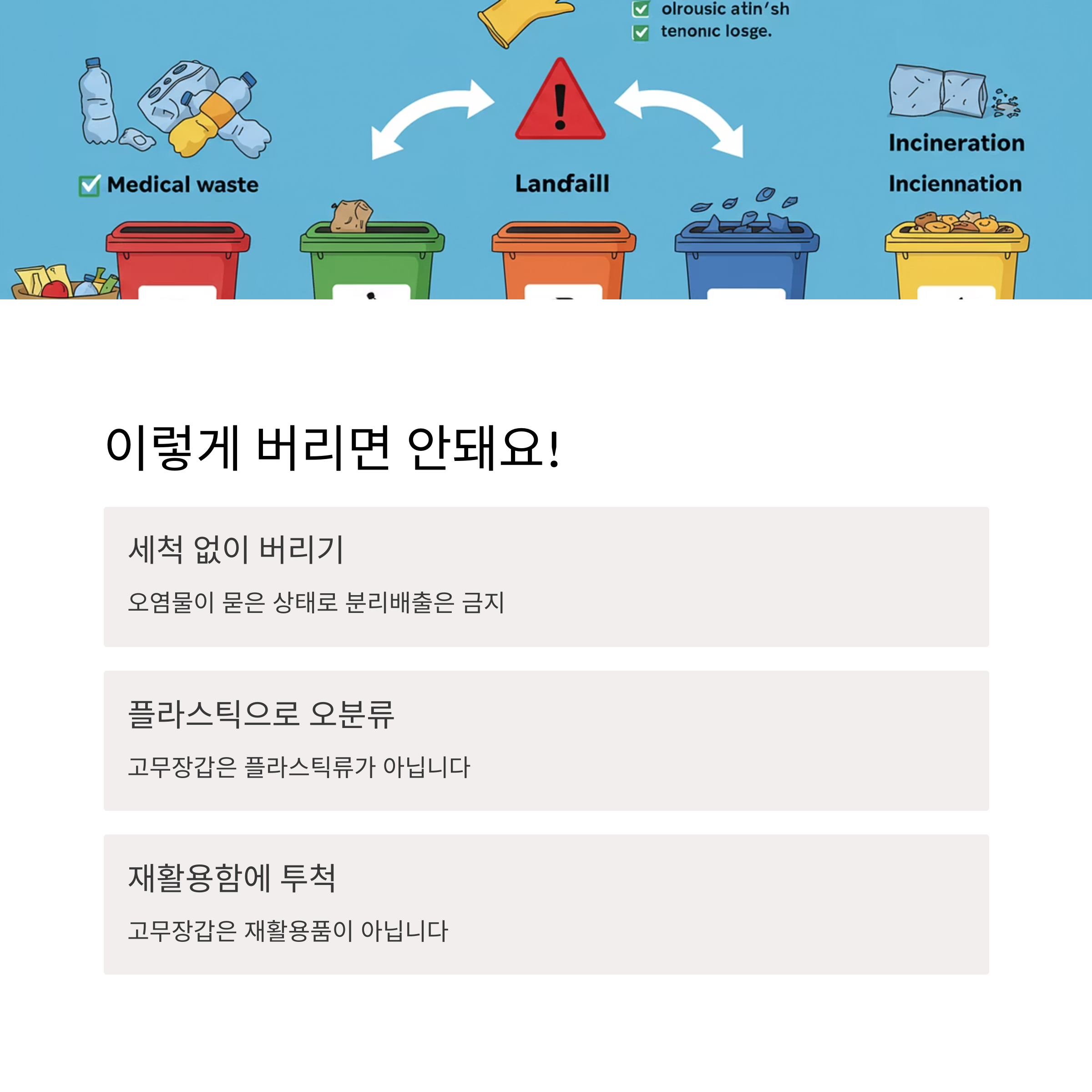 잘못된 분리배출 예시