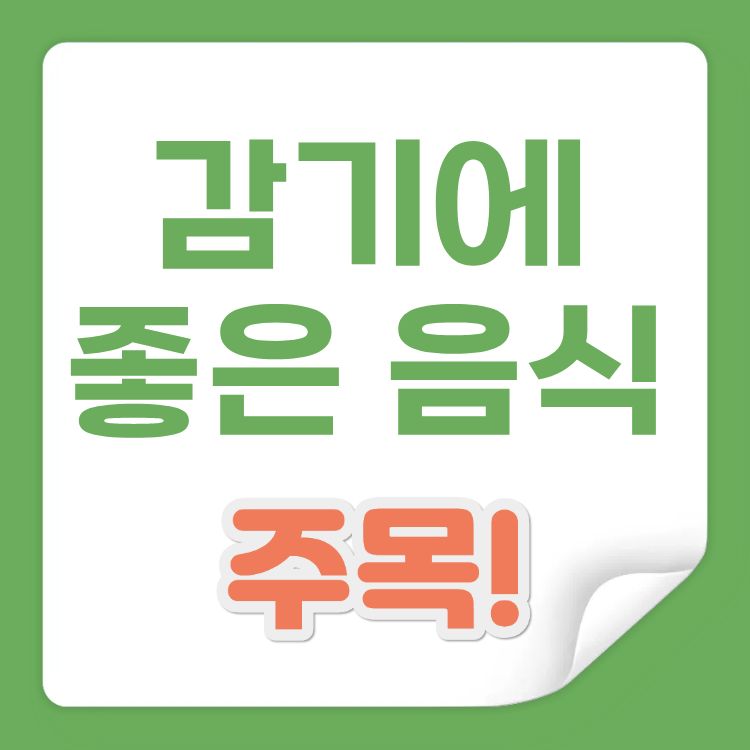 감기에 좋은 음식 5가지