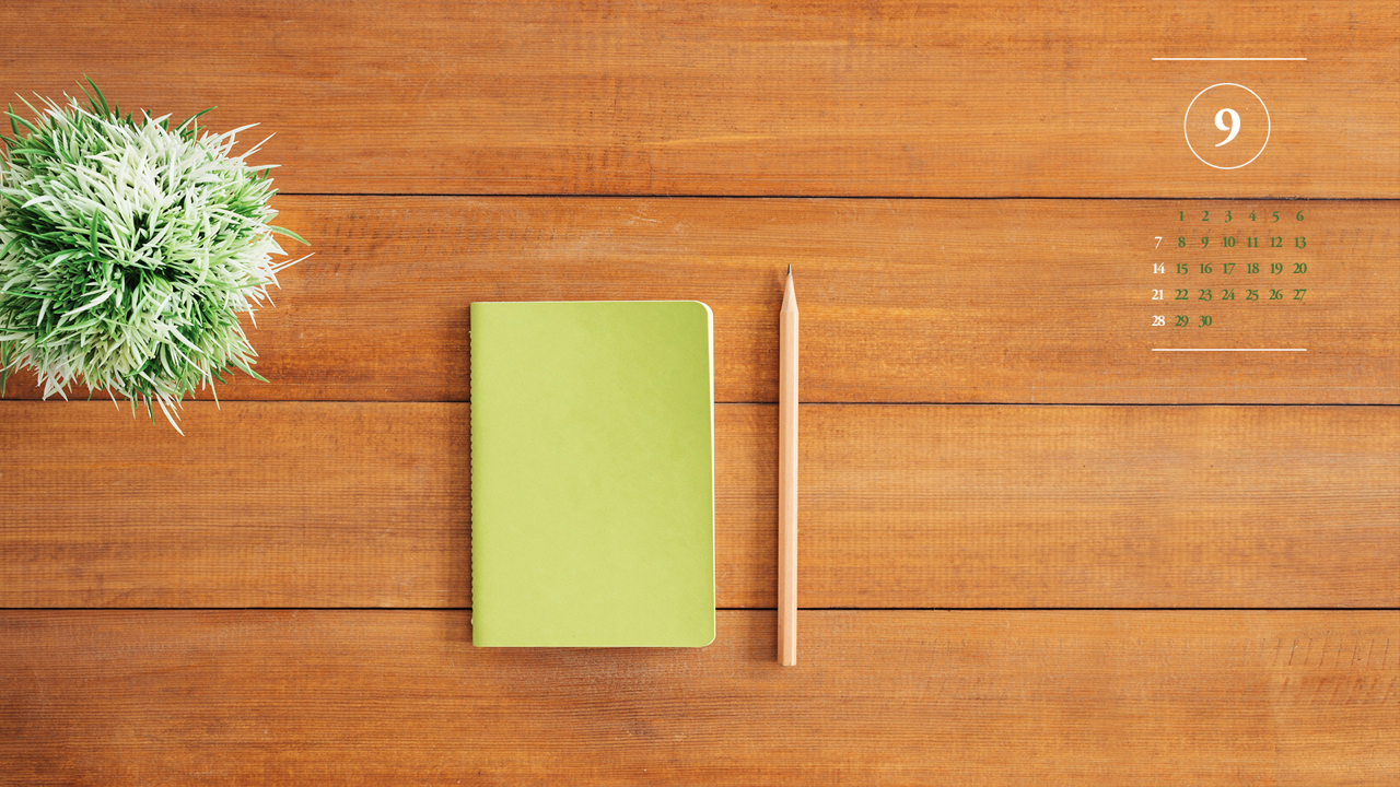 08 연두색 노트 A - 2025년9월 노트북배경화면