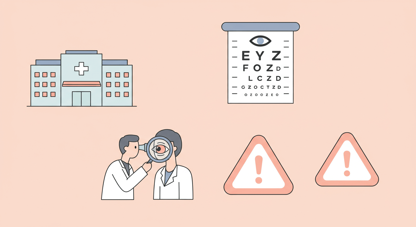 눈부심이 계속된다면 반드시 병원에