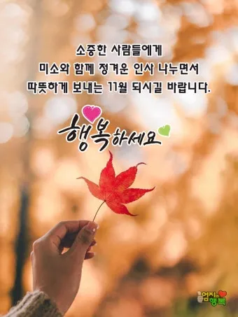 11월 인사말 모음 예시 멘트_5