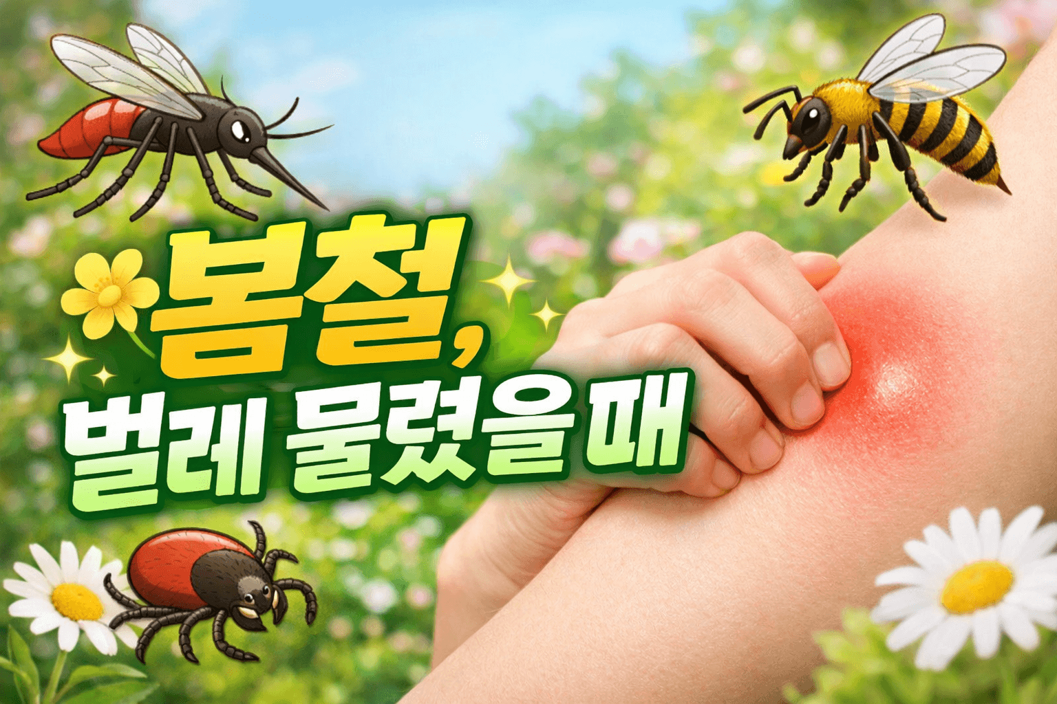 봄철 벌레 물렸을 때 대처 방법 총정리 (가려움&middot;붓기 해결법)