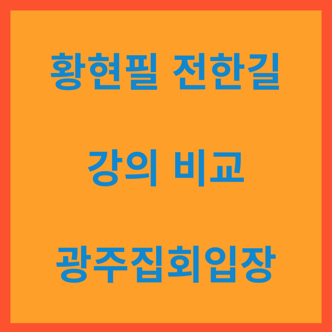 황현필 전한길 비교
