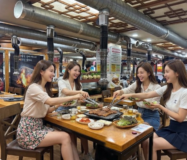수유역 인근 고깃집 '산성골' 내부 모습