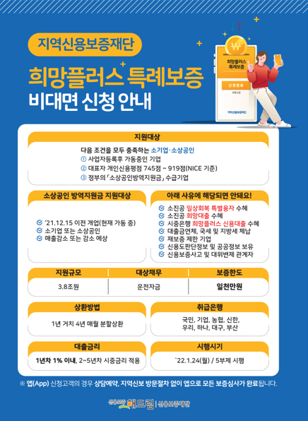 2022 소상공인 정책자금 희망 대출 안내