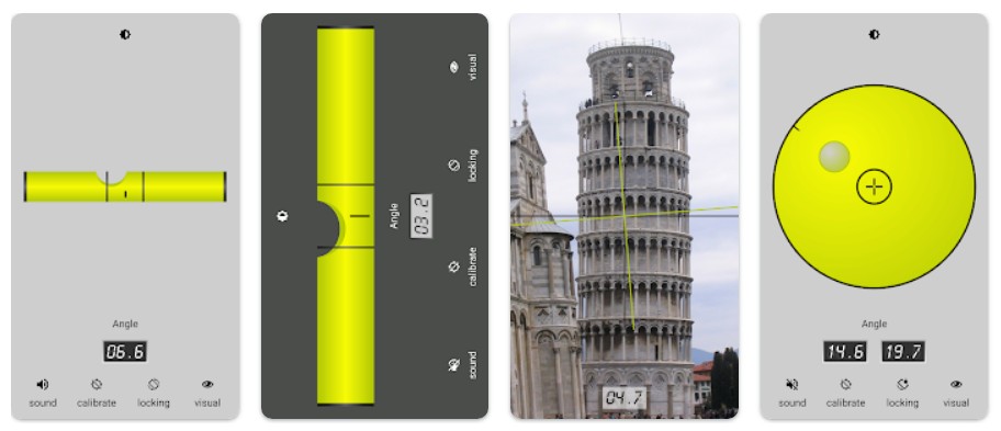 버블 수평계앱 기능