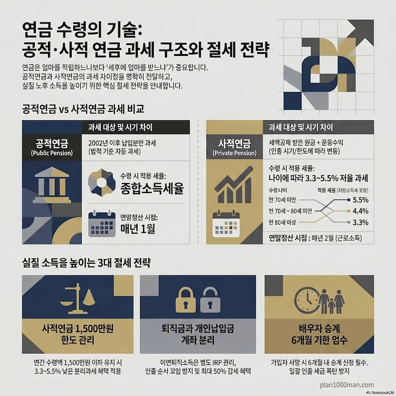 연금 수령의 기술 인포그래픽