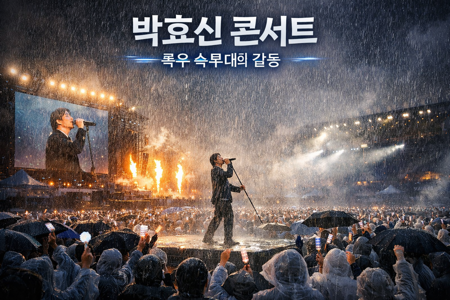 박효신 콘서트, 야외 공연의 감동은 어땠나요? 폭우 속 무대가 더 특별했던 이유