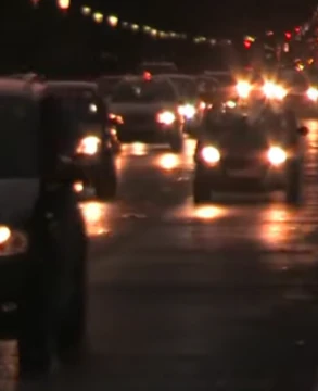 야간 빛번져 보이는 상황