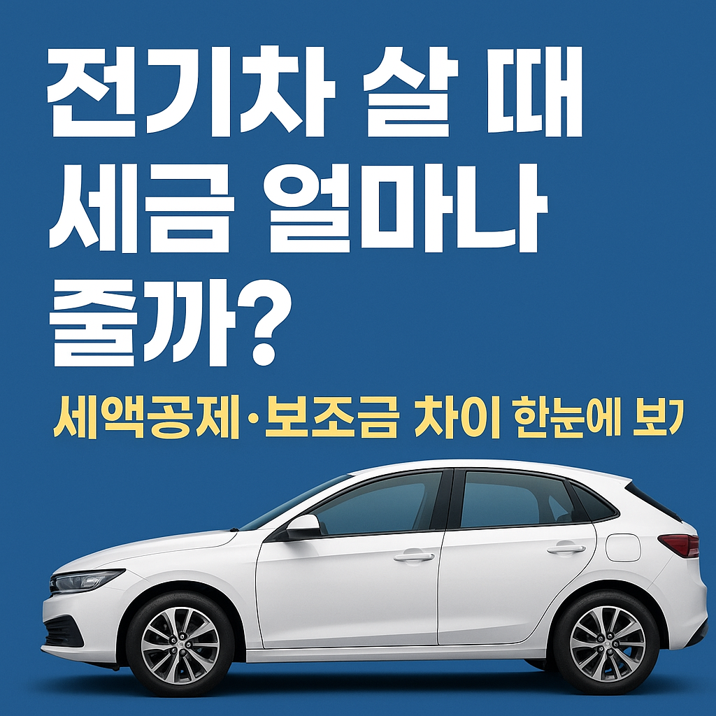 전기차 살 때 세금 얼마나 줄까? 세액공제·보조금 차이 한눈에 보기