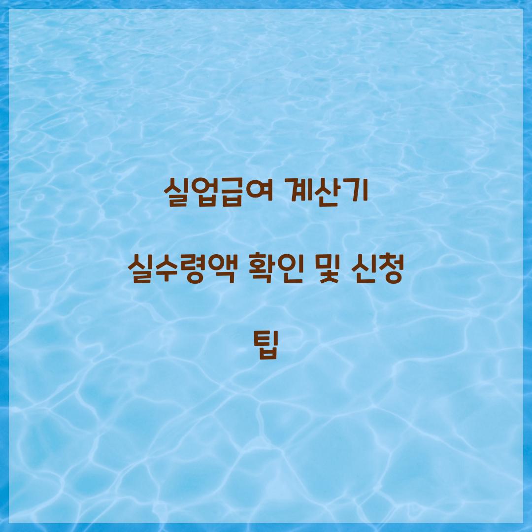 실업급여 계산기