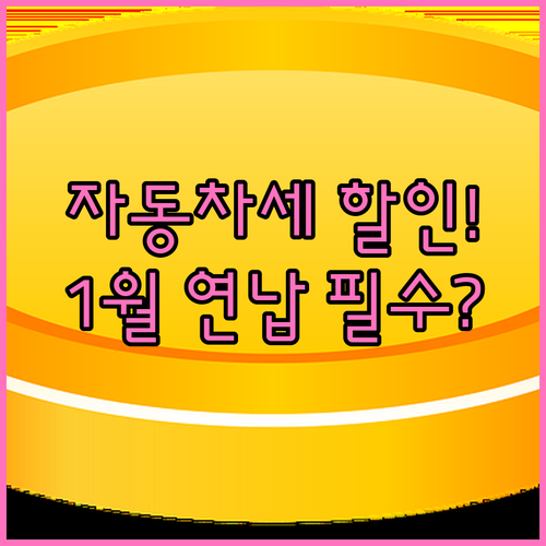 가장 경제적인 2026년 자동차세 1..