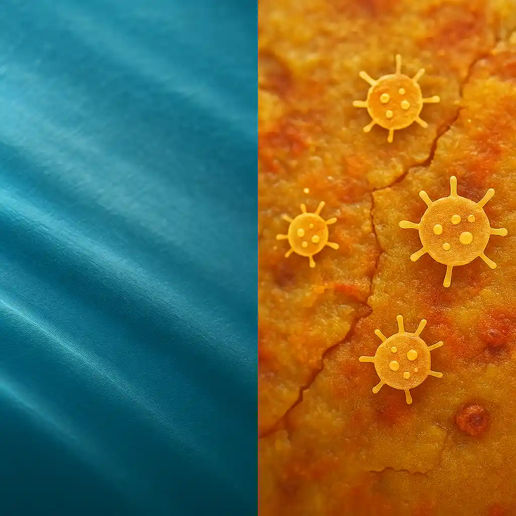 오래되어 변색된 용기의 세균번식의 위험성