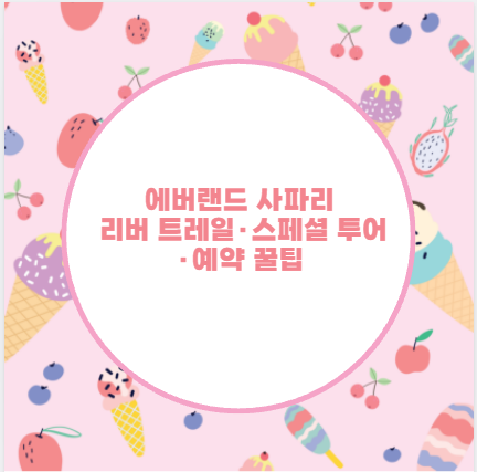 에버랜드 사파리 리버 트레일·스페셜 투어·예약 꿀팁