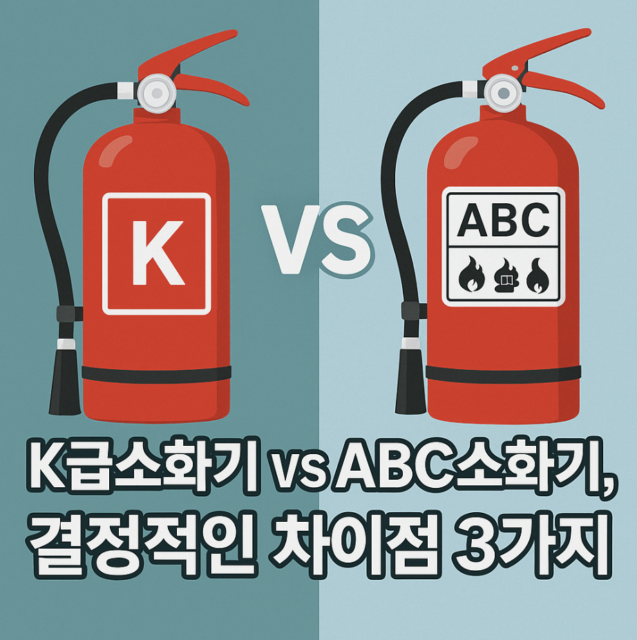 K급소화기 vs ABC소화기, 결정적인 차이점 3가지