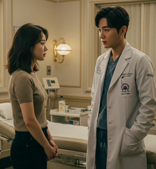 목디스크 치료법에 대해 의사와 상담하는 모습 1