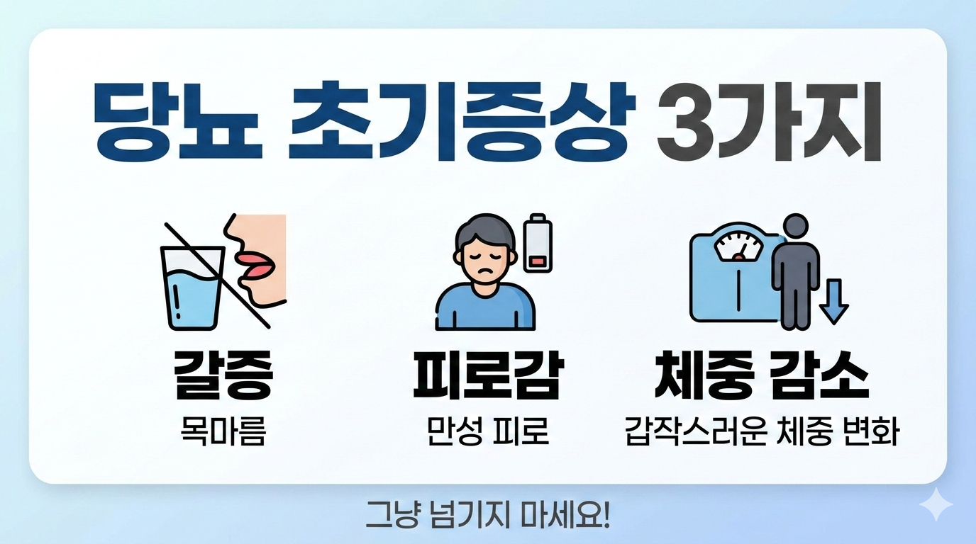 당뇨 초기증상 3가지와 대처법: 목마름과 피로감 그냥 넘기지 마세요