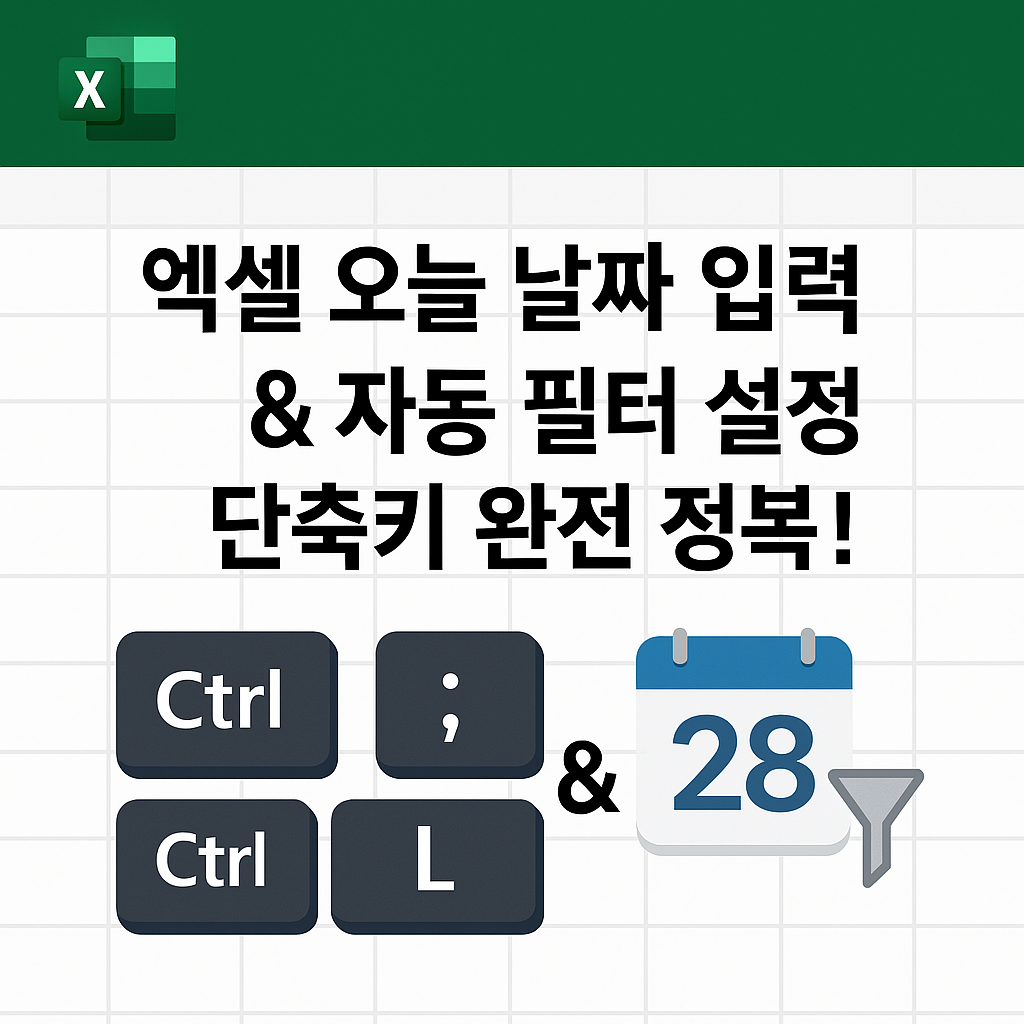 엑셀 오늘 날짜 입력 단축키