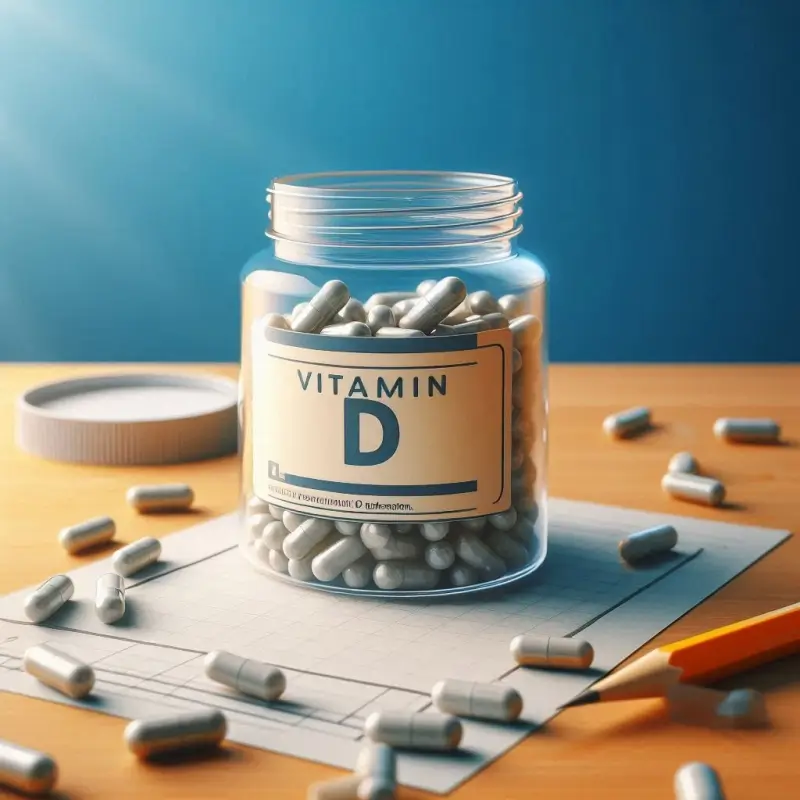 투명한-유리병에-비타민D-알약이-들어있다