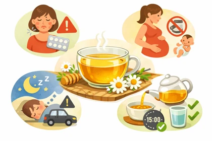 카모마일 차 부작용과 섭취 시 주의사항을 정리한 안내 이미지2